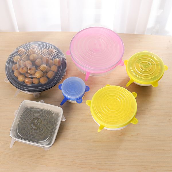 6pcs/ set universal silicone stretch lids vacuum seal suction cover sealer bowl pot silicone cover kitchen cookwar accessories
6pcs/ set universal silicone stretch lids vacuum seal suction cover sealer bowl pot silicone cover kitchen cookwar accessories