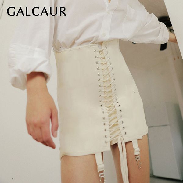 galcaur bandage skirt for women high waist lace up drawstring mini a line skirts female fashion 2020 autumn clothing tide, Black
galcaur bandage skirt for women high waist lace up drawstring mini a line skirts female fashion 2020 autumn clothing tide, Black