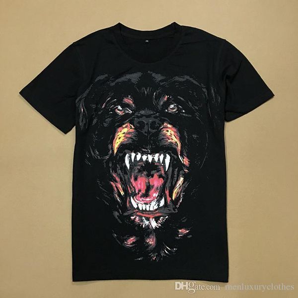 men big dog printed designer clothing tees summer black fashion tshirts hommes, White;black
men big dog printed designer clothing tees summer black fashion tshirts hommes, White;black