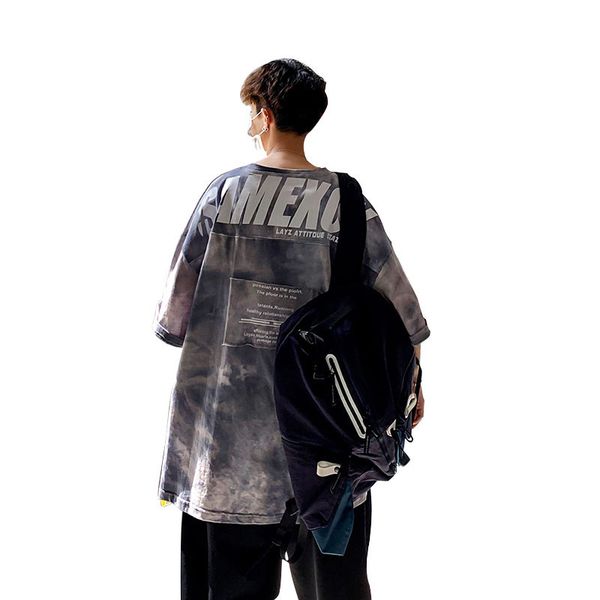 hong kong short-sleeved t-shirt men loose, casual style short-sleeve t-shirt tie-dye trend ins super handsome wild fire tide brand, White;black
hong kong short-sleeved t-shirt men loose, casual style short-sleeve t-shirt tie-dye trend ins super handsome wild fire tide brand, White;black