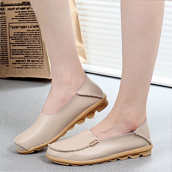 women shoes flats genuine leather fashion casual loafers slip on flats soft moccasins shoes women breathable nurse oxford, Black
women shoes flats genuine leather fashion casual loafers slip on flats soft moccasins shoes women breathable nurse oxford, Black