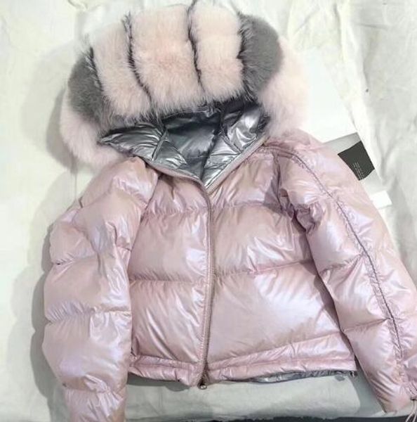 dugujunyi winter jacket women real fur coat natural fox fur collar loose short coat sliver white duck down jacket c03, Black
dugujunyi winter jacket women real fur coat natural fox fur collar loose short coat sliver white duck down jacket c03, Black