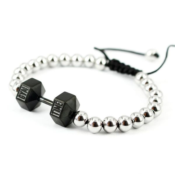 316l stainless steel bracelet fashion beads charm barbell shape bracelet cotton wire party gift, Black
316l stainless steel bracelet fashion beads charm barbell shape bracelet cotton wire party gift, Black