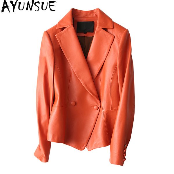 ayunsue casual real leather coat women natural sheepskin jacket genuine leather women's spring jackets jaqueta feminina zjz1702, Black
ayunsue casual real leather coat women natural sheepskin jacket genuine leather women's spring jackets jaqueta feminina zjz1702, Black