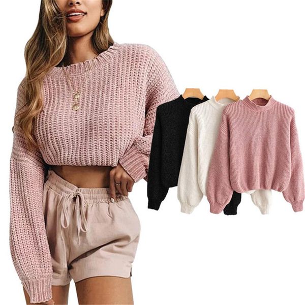 forefair casual turtleneck sweater woman winter knitting pullovers lantern sleeve short black white knitted solid jumper women, White;black
forefair casual turtleneck sweater woman winter knitting pullovers lantern sleeve short black white knitted solid jumper women, White;black
