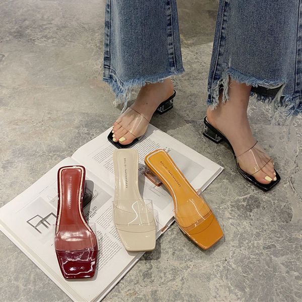square toe slippers casual shoes woman 2020 slipers women med glitter slides transparent heel summer new block jelly, Black
square toe slippers casual shoes woman 2020 slipers women med glitter slides transparent heel summer new block jelly, Black