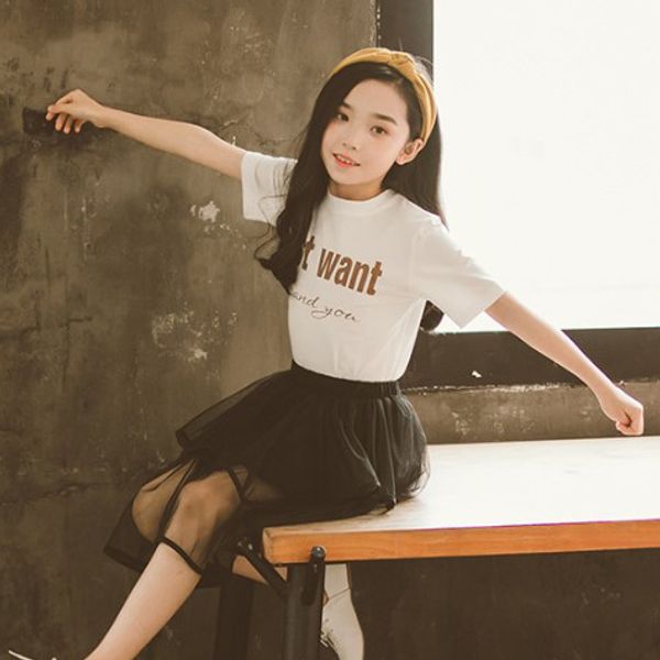 girl fashion dress sets kids casual t-shirts + dress two piece sets girls casual clothing set lace dress brand printed tshirts tees, White
girl fashion dress sets kids casual t-shirts + dress two piece sets girls casual clothing set lace dress brand printed tshirts tees, White