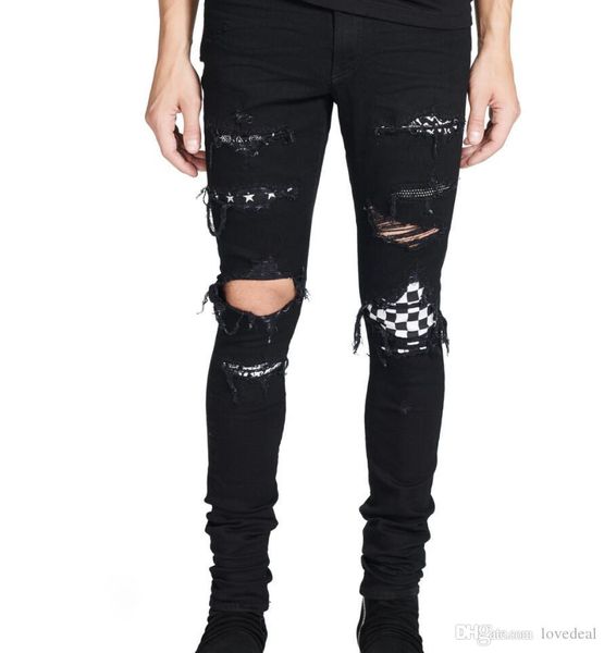 wholesale slp blue/black destroyed mens slim denim straight biker skinny jeans casual long men ripped jeans size 28-42 ing 
wholesale slp blue/black destroyed mens slim denim straight biker skinny jeans casual long men ripped jeans size 28-42 ing