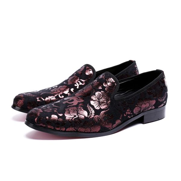 italian shoe men genuine leather slip on loafers red floral wedding dress shoes for men evening party sapato social shoes male, Black
italian shoe men genuine leather slip on loafers red floral wedding dress shoes for men evening party sapato social shoes male, Black