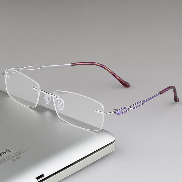 ultra light titanium frameless frame women's cutting myopia myopia glasses optical diamond glasses, Silver
ultra light titanium frameless frame women's cutting myopia myopia glasses optical diamond glasses, Silver