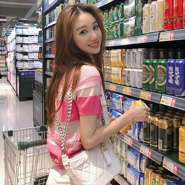 short-sleeved pink t- women's loose 2020 careful jacket jacket sweater t-shirt knitted shirt hollow stitching knitted sweater, White
short-sleeved pink t- women's loose 2020 careful jacket jacket sweater t-shirt knitted shirt hollow stitching knitted sweater, White