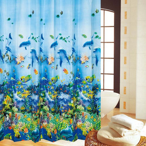 new arrival 180 x 180cm waterproof eva fabric bathroom shower curtains sea life lights blue shower curtains ing 
new arrival 180 x 180cm waterproof eva fabric bathroom shower curtains sea life lights blue shower curtains ing