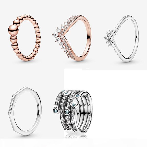 2019 new 100% 925 sterling silver rose gold princess wishbone princess string of beads inlaid blue rings original jewelry gift, Golden;silver
2019 new 100% 925 sterling silver rose gold princess wishbone princess string of beads inlaid blue rings original jewelry gift, Golden;silver
