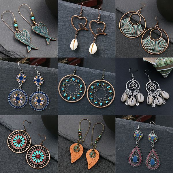 vintage 9 pcs/set tibetan blue bohemian long earrings 2019 fashion boho big drop earrings for women jewelry brincos wholesale, Silver
vintage 9 pcs/set tibetan blue bohemian long earrings 2019 fashion boho big drop earrings for women jewelry brincos wholesale, Silver