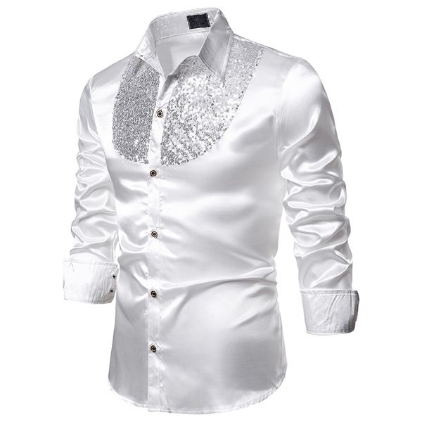 adisputent silk shiny nightclub men's stage dance nightclub graduation set luxury sequin dress long-sleeved shirt, White;black
adisputent silk shiny nightclub men's stage dance nightclub graduation set luxury sequin dress long-sleeved shirt, White;black