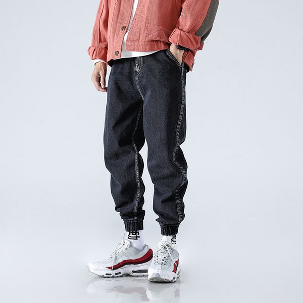side stripe male jean trousers streetwear hip hop pant sweatpants men fashion casual jeans loose denim harem pant, Blue
side stripe male jean trousers streetwear hip hop pant sweatpants men fashion casual jeans loose denim harem pant, Blue