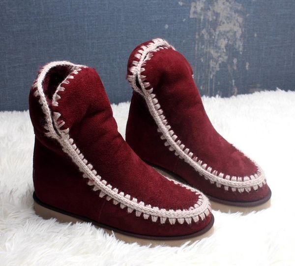 2019 new platform designer luxury plush half boots australia leather fashion women/men burgundy/pink genuine leather post, Black
2019 new platform designer luxury plush half boots australia leather fashion women/men burgundy/pink genuine leather post, Black