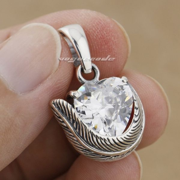 925 sterling silver feather white cz stone heart fashion pendant 9j012 just pendant
925 sterling silver feather white cz stone heart fashion pendant 9j012 just pendant