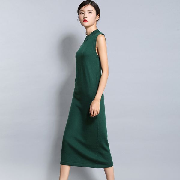 women autumn sleeveless tank sweater long dress female straight vest knitted vestido slim sarafan robe spring female clothes, White;black
women autumn sleeveless tank sweater long dress female straight vest knitted vestido slim sarafan robe spring female clothes, White;black