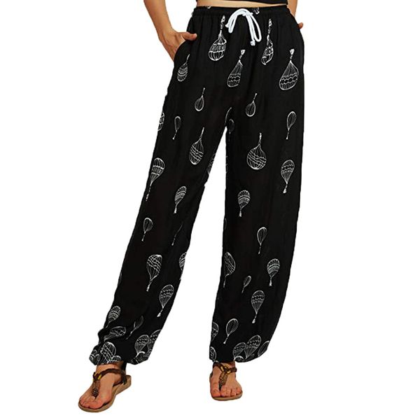 womens mid-waist casual floral print boho pants harem pants jogger sport trousers casual middle waisted 2019, Black;white
womens mid-waist casual floral print boho pants harem pants jogger sport trousers casual middle waisted 2019, Black;white
