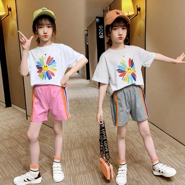 children clothes baby girls t-shirt cartoon cotton set flower +shorts teen two-piece sets summer cute leisure suits for girl, White
children clothes baby girls t-shirt cartoon cotton set flower +shorts teen two-piece sets summer cute leisure suits for girl, White