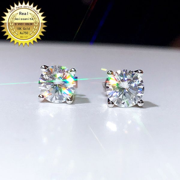 18k gold earring a pair of earring 1ctd color moissanite earrings for women 003, Golden;silver
18k gold earring a pair of earring 1ctd color moissanite earrings for women 003, Golden;silver