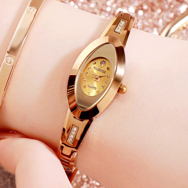 fashion silver oval dial ladies watch personality small bracelet watch gold tungsten steel strap waterproof quartz women's, Slivery;brown
fashion silver oval dial ladies watch personality small bracelet watch gold tungsten steel strap waterproof quartz women's, Slivery;brown