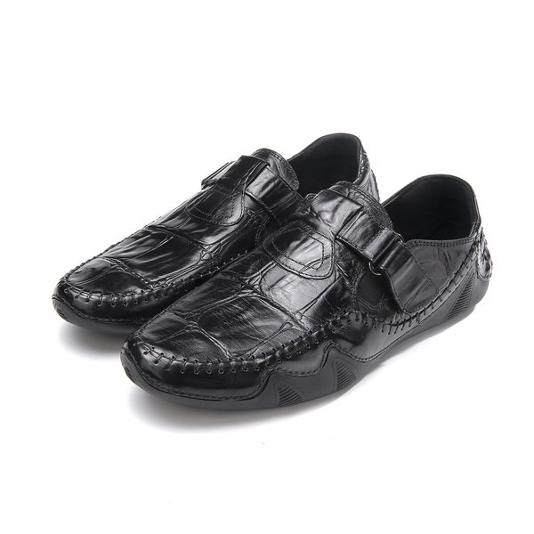 men leather shoes zapatos de hombre comfortable casual leather, Black