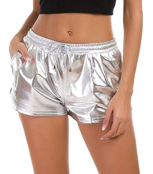 shorts designer drawstring metallic colors short pants casual clothing fashion women hot, White;black 
shorts designer drawstring metallic colors short pants casual clothing fashion women hot, White;black