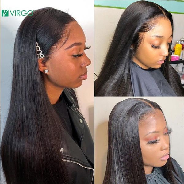 virgo peruvian straight wig 360 lace frontal wig pre plucked with baby hair remy 360 human hair for black women 130% density, Black;brown
virgo peruvian straight wig 360 lace frontal wig pre plucked with baby hair remy 360 human hair for black women 130% density, Black;brown
