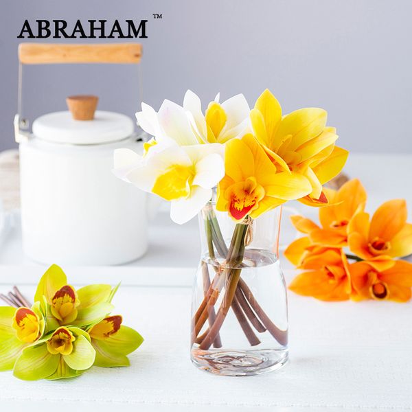 4pcs/lot 28cm real touch fake orchid bouquet pu artificial flowers branch bridal flower for wedding christmas party home decor
4pcs/lot 28cm real touch fake orchid bouquet pu artificial flowers branch bridal flower for wedding christmas party home decor