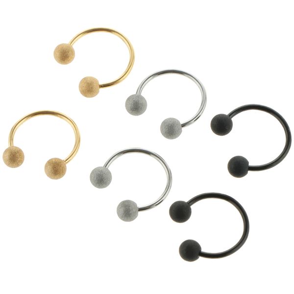 6x nose ring lip ear tongue clip eyebrow horseshoe stud earring for helix tragus women girls, Slivery;golden
6x nose ring lip ear tongue clip eyebrow horseshoe stud earring for helix tragus women girls, Slivery;golden