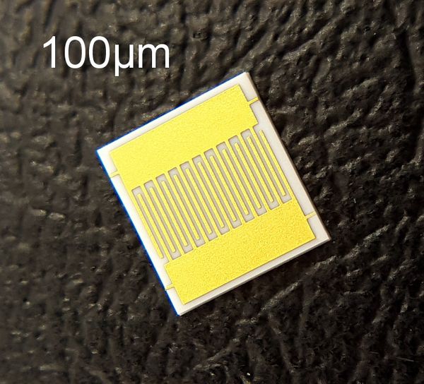 50 pieces 100 microns interdigitated gold electrodes ide alumina ceramic gas sensor interdigital capacitor arrays dpc thin film (5mm-5.4mm)
50 pieces 100 microns interdigitated gold electrodes ide alumina ceramic gas sensor interdigital capacitor arrays dpc thin film (5mm-5.4mm)