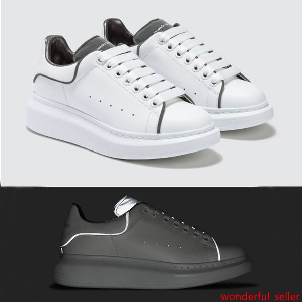luxury designer shoes white sneakers platform shoes genuine leather trainers reflective white trainers for men women flat casual shoes
luxury designer shoes white sneakers platform shoes genuine leather trainers reflective white trainers for men women flat casual shoes