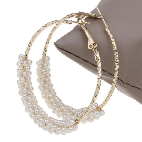 simple abs plastic pearl big hoop earring for women statement fashion earrings for female jewelry accessories large circle round, Golden
simple abs plastic pearl big hoop earring for women statement fashion earrings for female jewelry accessories large circle round, Golden