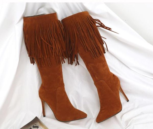 2018 suede women's boots in winter with new style high heel fine heel waterproof table plus velvet keep warm non-slip, Black
2018 suede women's boots in winter with new style high heel fine heel waterproof table plus velvet keep warm non-slip, Black