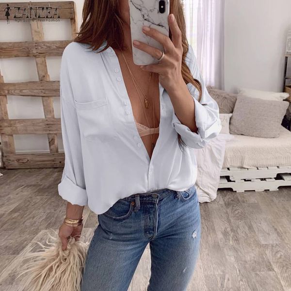 women's blouses & shirts zanzea plus size women work office white ladies casual buttons down blusas solid loose tunic chemiser mujer
women's blouses & shirts zanzea plus size women work office white ladies casual buttons down blusas solid loose tunic chemiser mujer