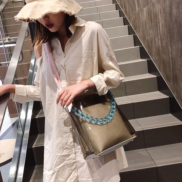 2pcs fashion pvc transparent composite bags for women 2019 acrylic chain beach bag candy handbag shoulder bag bolsa feminina
2pcs fashion pvc transparent composite bags for women 2019 acrylic chain beach bag candy handbag shoulder bag bolsa feminina