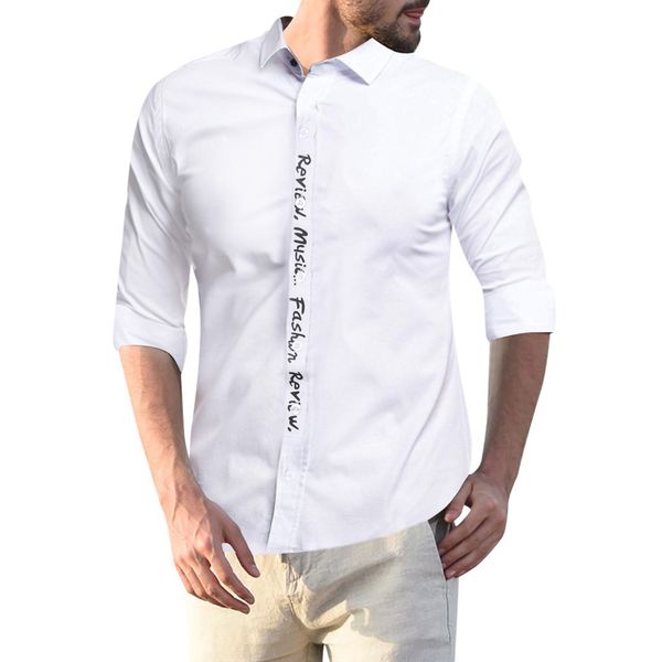 men's shirt fashion men personalityfashion mens long sleeve casual fit silm shirt blouse letter printed soft comfortable, White;black
men's shirt fashion men personalityfashion mens long sleeve casual fit silm shirt blouse letter printed soft comfortable, White;black