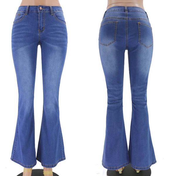 women flare denim pants jeans bleached fashion woman pants relaxed female long casual trousers, Blue
women flare denim pants jeans bleached fashion woman pants relaxed female long casual trousers, Blue