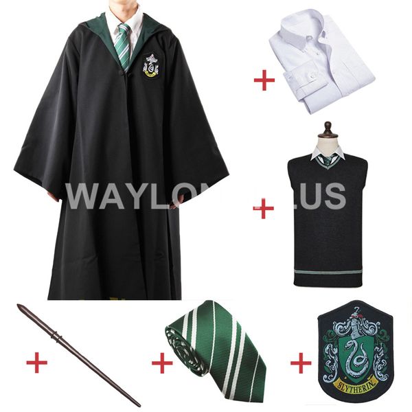 as slytherin malfoy robe cloak pullover sweater shirt necktie badge wand for harris costume as, Black;red
as slytherin malfoy robe cloak pullover sweater shirt necktie badge wand for harris costume as, Black;red