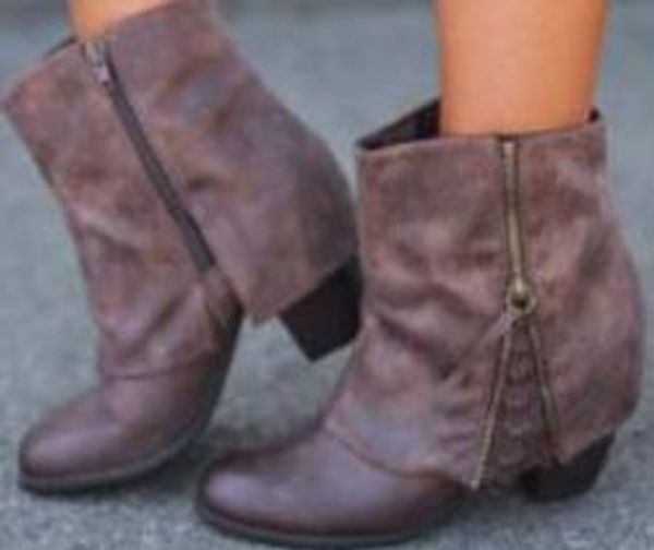 ladies spring autumn thick heels high heels motorcycle party boots shoes size 34-43 women lace turnup zip ankle boots shoes, Black
ladies spring autumn thick heels high heels motorcycle party boots shoes size 34-43 women lace turnup zip ankle boots shoes, Black