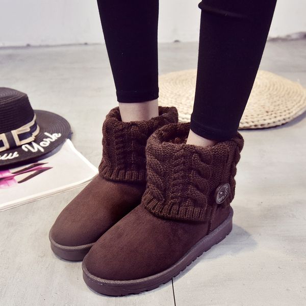 2018 winter women snow boots wool buttons snow boots wholesale korean version lovely cartoon flat bottomed cotton shoes, Black
2018 winter women snow boots wool buttons snow boots wholesale korean version lovely cartoon flat bottomed cotton shoes, Black