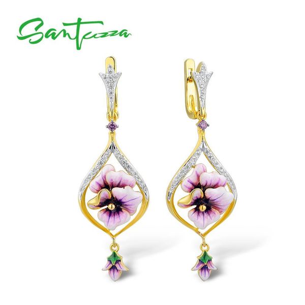 santuzza silver earrings for women pure 925 sterling silver pink flowers drop earrings gift wedding fine jewelry handmade enamel, Golden;silver
santuzza silver earrings for women pure 925 sterling silver pink flowers drop earrings gift wedding fine jewelry handmade enamel, Golden;silver