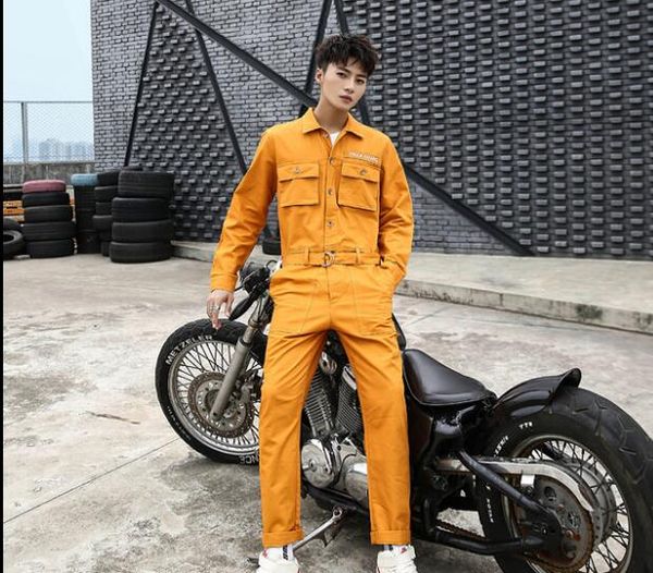 2020 new men's fashion workwear jumpsuit men's tide korean loose casual hip hop long sleeve jumpsuit, Black
2020 new men's fashion workwear jumpsuit men's tide korean loose casual hip hop long sleeve jumpsuit, Black