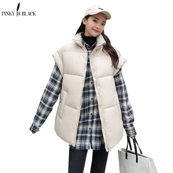 women's vests pinkyisblack 2021 spring winter vest women short female waistcoat sleeveless jacket stand collar plus size, Black;white
women's vests pinkyisblack 2021 spring winter vest women short female waistcoat sleeveless jacket stand collar plus size, Black;white