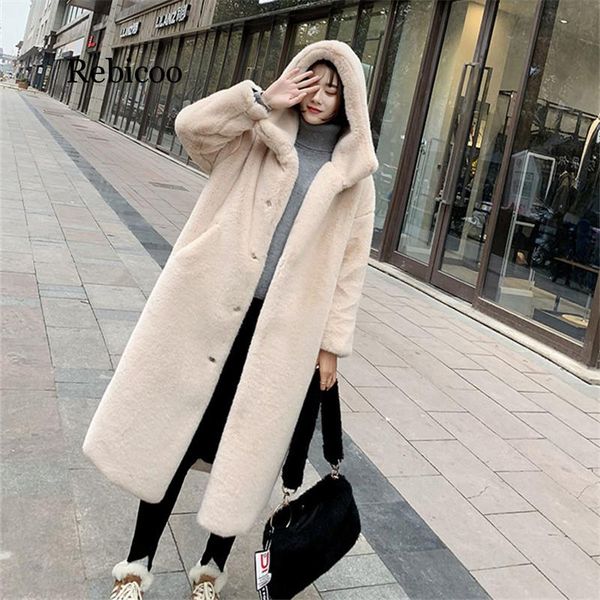 new autumn winter fur coat women clothes imitation hooded plus size thicken warm long coats female, Black
new autumn winter fur coat women clothes imitation hooded plus size thicken warm long coats female, Black