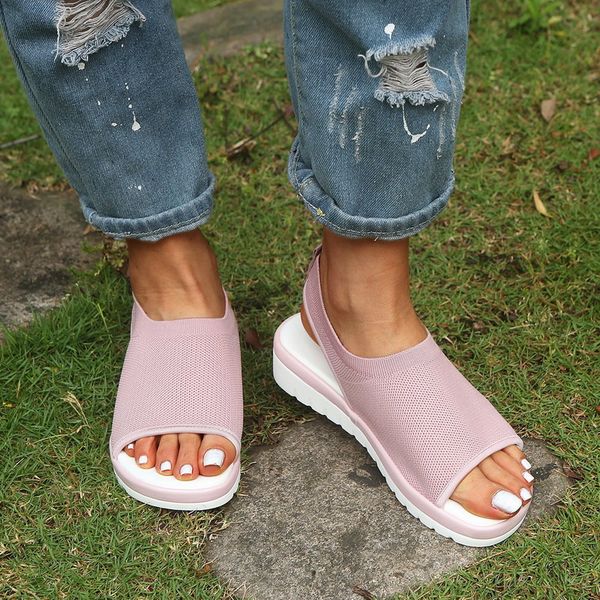 women sandals comfy mesh hollow sport sandals flat bottom open toe slingback elastic strap sneakers female 2020, Black
women sandals comfy mesh hollow sport sandals flat bottom open toe slingback elastic strap sneakers female 2020, Black