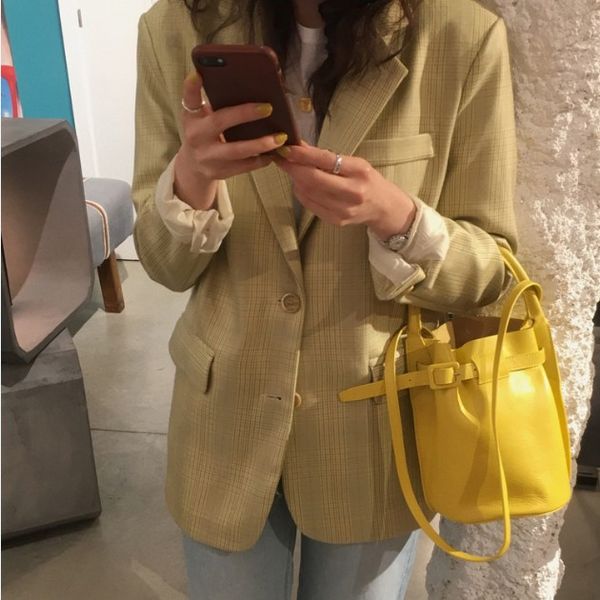 autumn women coat long sleeve single breasted loose vestidos mujer korean style vintage plaid coat elegant casual robe mujer, Black;brown
autumn women coat long sleeve single breasted loose vestidos mujer korean style vintage plaid coat elegant casual robe mujer, Black;brown