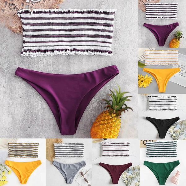 bikini 2019 beachwear 2pc women swimwear bikini suit stripe push up padded bathing thong bikini off shoulder swimsuit, White;black
bikini 2019 beachwear 2pc women swimwear bikini suit stripe push up padded bathing thong bikini off shoulder swimsuit, White;black
